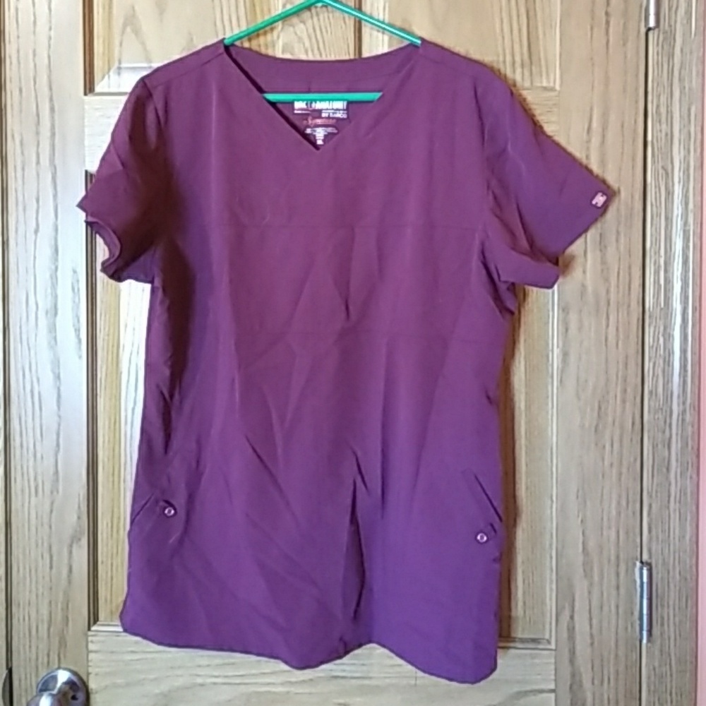 XL Grey's Anatomy Scrub Top (wine)